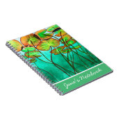 ruhiger grüner Teich mit Lilypaden Notizblock (Rechte Seite)