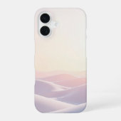 Ruhiger, heller Hintergrund mit Sanddünen iPhone 16 Hülle (Rückseite)