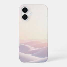 Ruhiger, heller Hintergrund mit Sanddünen iPhone 16 Hülle