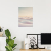 Ruhiger, heller Hintergrund mit Sanddünen Poster (Heimbüro)