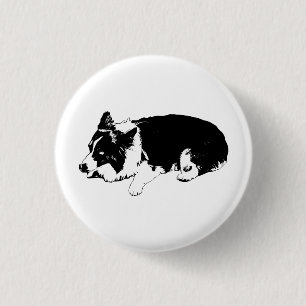 ruhiger, heller Punkt Corgi Button