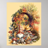 Ruhiger Herbstgarten mit Gnome Poster (Vorne)