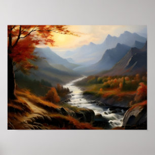 Ruhiger Herbststrom Poster