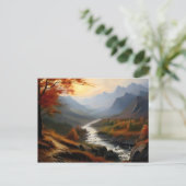 Ruhiger Herbststrom Postkarte (Stehend Vorderseite)