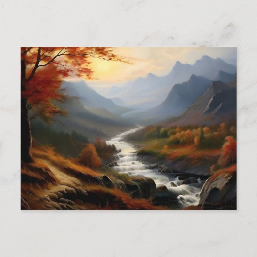 Ruhiger Herbststrom Postkarte (Vorderseite)