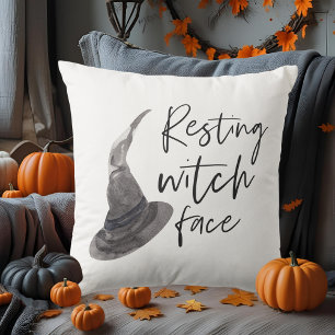 Ruhiger Hexenansatz   Funny Halloween Quote Kissen