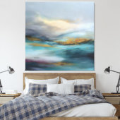 Ruhiger Horizont in Bewegung Leinwanddruck (Insitu (Schlafzimmer))