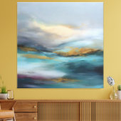 Ruhiger Horizont in Bewegung Leinwanddruck (Insitu (Wohnzimmer))