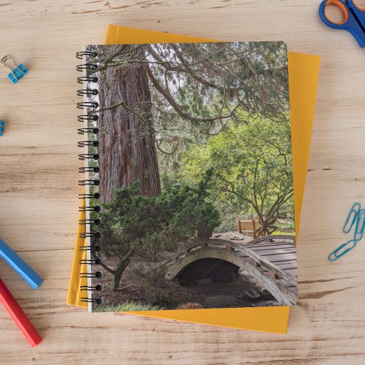 Ruhiger japanischer botanischer Garten Notizblock