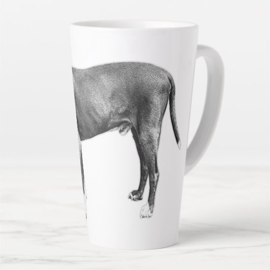 Ruhiger Karo-in - Mit Augen Pose Milchtasse (Rechte Ecke)