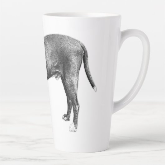 Ruhiger Karo-in - Mit Augen Pose Milchtasse (Rechts)