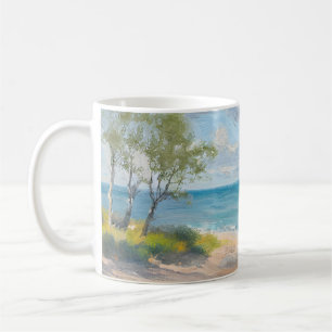Ruhiger Küstenmorgen - Impressionistische Strandku Kaffeetasse