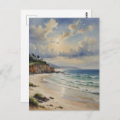 Ruhiger Küstensunrise Postkarte (Vorne/Hinten)