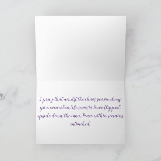 Ruhiger Lavendel Fields Inspiration Gruß Karte (Innenseite)