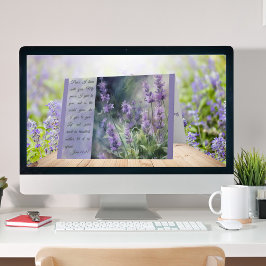 Ruhiger Lavendel Fields Inspiration Gruß Karte