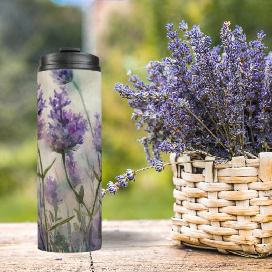 Ruhiger Lavendelfields Thermal Tumbler Thermosbecher