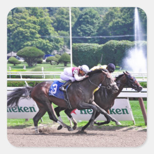 Ruhiger Machthaber läuft hinunter flachen Jack Quadratischer Aufkleber