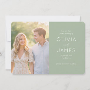 Ruhiger Minimalistischer Foto-Weise Save The Date