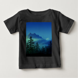 RUHIGER MITTERNACHTSWALD IM GEBIRGE BABY T-SHIRT