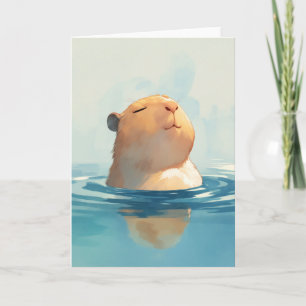 Ruhiger Moment des Capybaras Karte