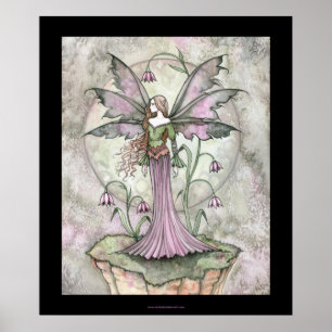 Ruhiger Mondblumenfee-Poster Poster