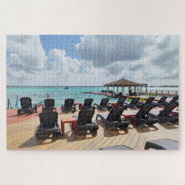 Ruhiger Morgen am Meer – Friedliche Küstenpromenad Puzzle