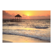 Ruhiger Morgen Sonnenaufgang über dem Karibischen 