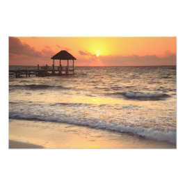 Ruhiger Morgen Sonnenaufgang über dem Karibischen  Fotodruck