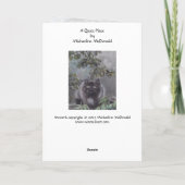 Ruhiger Ort - Katze und Spiderweb-Grußkarte Dankeskarte (Rückseite)