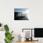 Ruhiger Pier bei Sonnenuntergang Poster (Heimbüro)