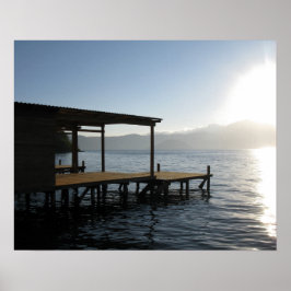 Ruhiger Pier bei Sonnenuntergang Poster