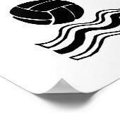 Ruhiger Polo Player am Arbeitsplatz Poster (Ecke)