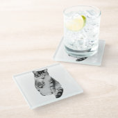 Ruhiger Raum Glasuntersetzer (Schrägansicht)