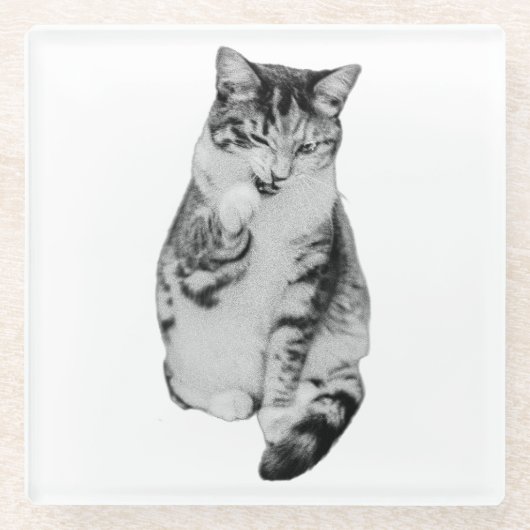 Ruhiger Raum Glasuntersetzer (Vorderseite)