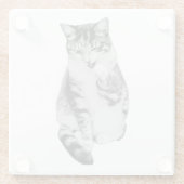 Ruhiger Raum Glasuntersetzer (Rückseite)