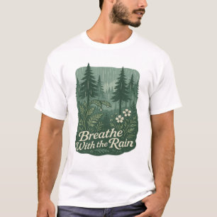 Ruhiger Regenwald – Atme mit dem Regen Kunst T-Shirt