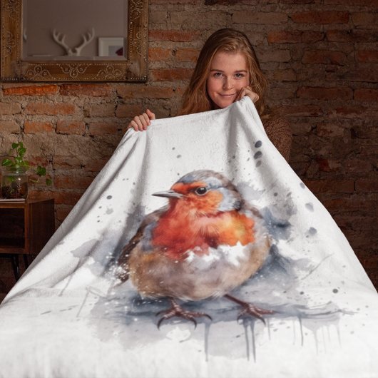 Ruhiger Robin, individuell Fleecedecke