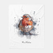Ruhiger Robin, individuell Fleecedecke (Vorderseite)