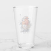 Ruhiger Rotkehlchen Glas (Rückseite)