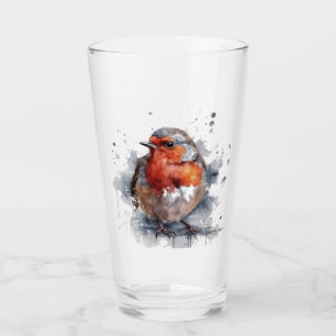 Ruhiger Rotkehlchen Glas