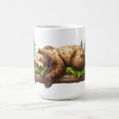 Ruhiger Schlafbär Rustikales Wald Kaffeetasse (Mittel)