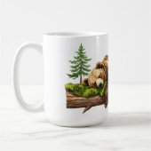 Ruhiger Schlafbär Rustikales Wald Kaffeetasse (Links)