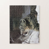 Ruhiger Schneeleopard Puzzle (Vertikal)