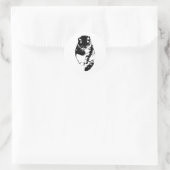 Ruhiger Schneeschimmer Runder Aufkleber (Tasche)