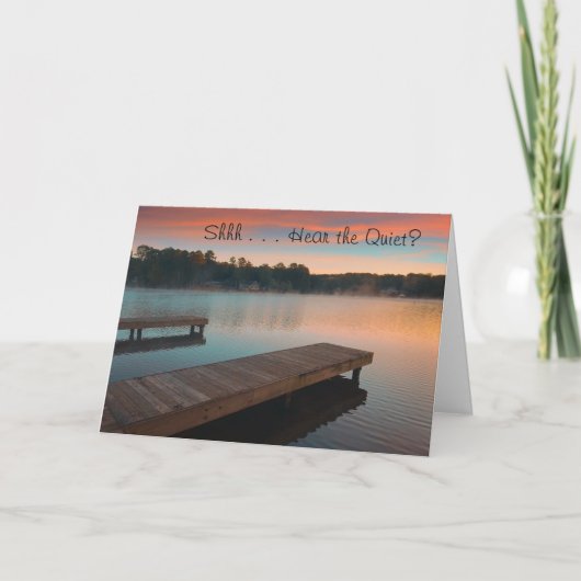 Ruhiger See bei Morgendämmerung Karte (Vorderseite)