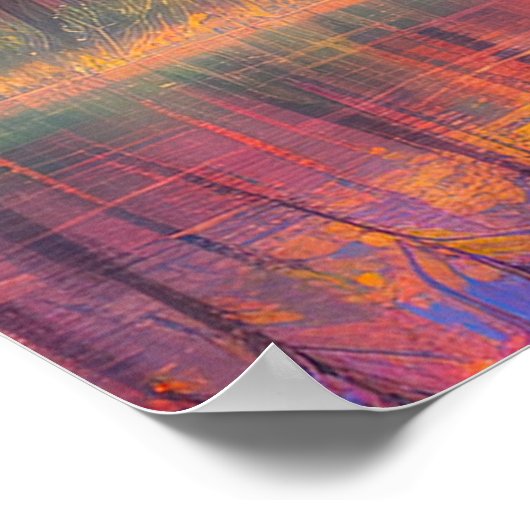 Ruhiger See Embraced by Tall Trees Poster (Ecke)