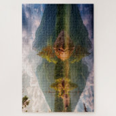 Ruhiger See mit Berg im Hintergrund Puzzle (Vertikal)