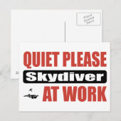 Ruhiger Skydiver am Arbeitsplatz Postkarte (Vorne/Hinten)