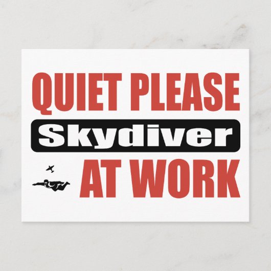 Ruhiger Skydiver am Arbeitsplatz Postkarte (Vorderseite)