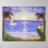 Ruhiger Sommer am Strand Poster (Vorne)